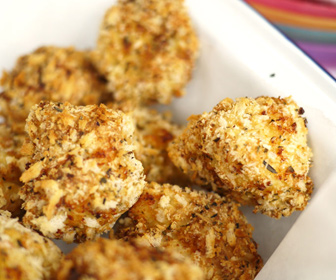 Crunchy Parm and Cheddar Chicken Bites-Recipe