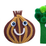 Healthy kids food activity: Low Carb Vegetable finger puppets.