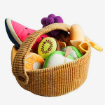 Healthy kids food activity: Felt fruits basket.