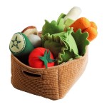 Healthy kids food activity: Felt vegetables basket.