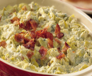Low Carb Bacon Parmesan Artichoke Dip