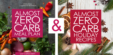 almost zero carb meal plan and holiday recipes ebook